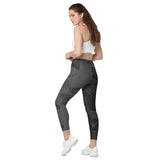 Megalops Mosaic Burgundy Leggings