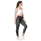 Megalops Mosaic Burgundy Leggings